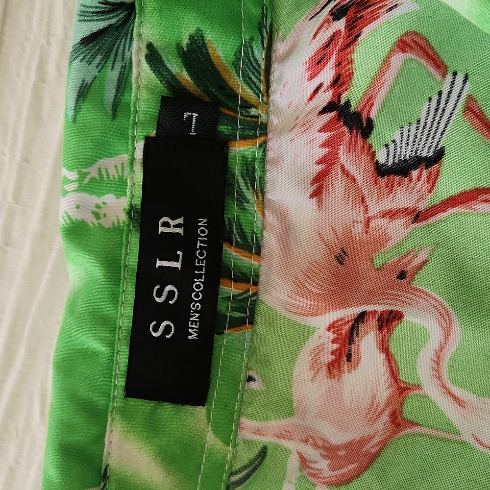 Tropical Green Flamingo Shirt - Picture 3 of 6